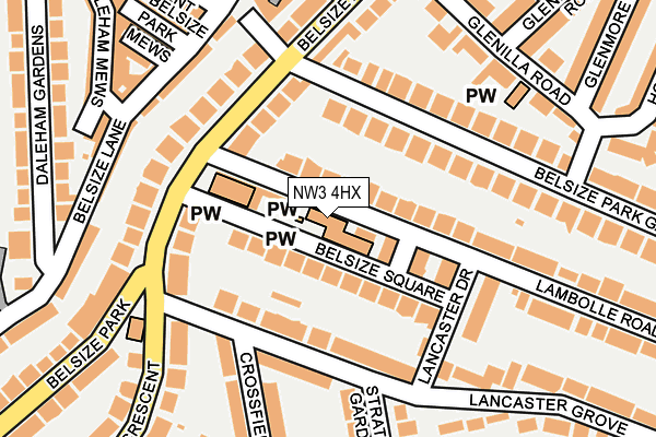 NW3 4HX map - OS OpenMap – Local (Ordnance Survey)