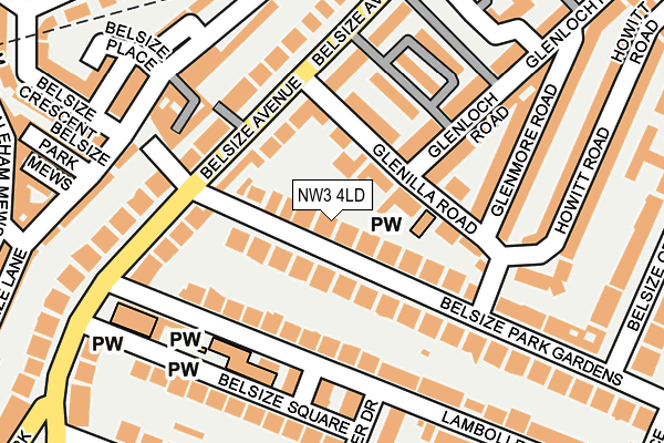 NW3 4LD map - OS OpenMap – Local (Ordnance Survey)