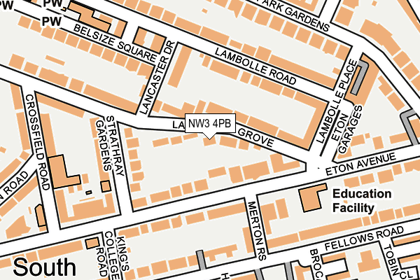 NW3 4PB map - OS OpenMap – Local (Ordnance Survey)