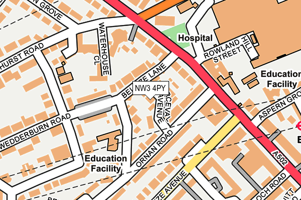 Map of BELSIZE LEGAL SERVICES LLP at local scale