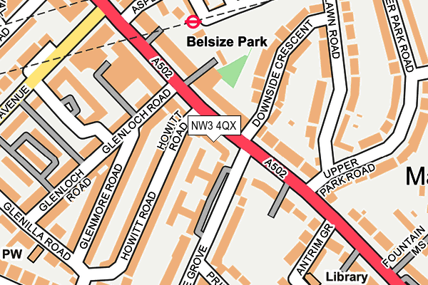 Map of BELSIZE BROTHERS LIMITED at local scale