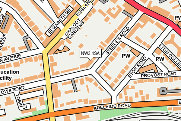 NW3 4SA map - OS OpenMap – Local (Ordnance Survey)