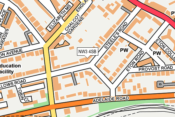 NW3 4SB map - OS OpenMap – Local (Ordnance Survey)