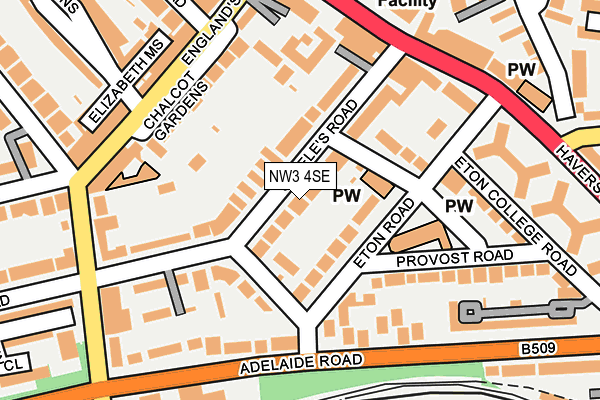 NW3 4SE map - OS OpenMap – Local (Ordnance Survey)