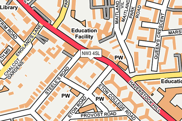 NW3 4SL map - OS OpenMap – Local (Ordnance Survey)