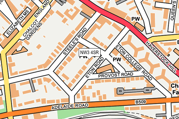 NW3 4SR map - OS OpenMap – Local (Ordnance Survey)