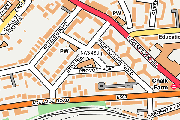 NW3 4SU map - OS OpenMap – Local (Ordnance Survey)