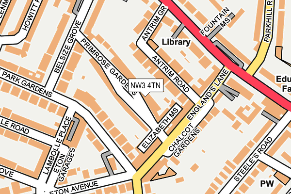 NW3 4TN map - OS OpenMap – Local (Ordnance Survey)
