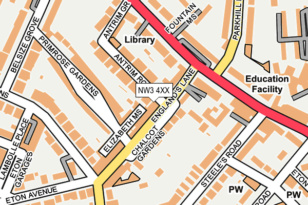 NW3 4XX map - OS OpenMap – Local (Ordnance Survey)