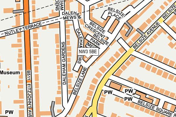 NW3 5BE map - OS OpenMap – Local (Ordnance Survey)