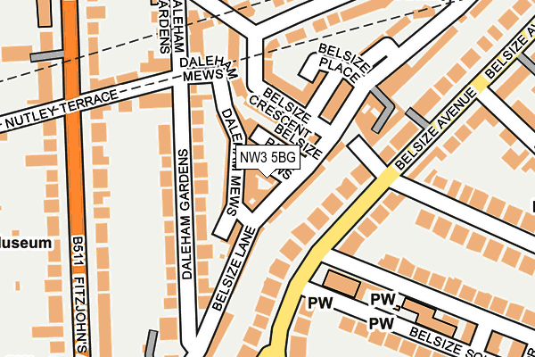 NW3 5BG map - OS OpenMap – Local (Ordnance Survey)
