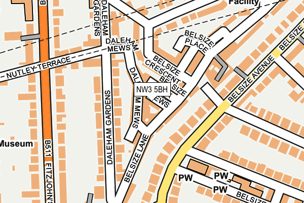 NW3 5BH map - OS OpenMap – Local (Ordnance Survey)