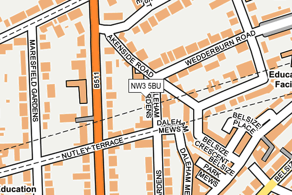 NW3 5BU map - OS OpenMap – Local (Ordnance Survey)