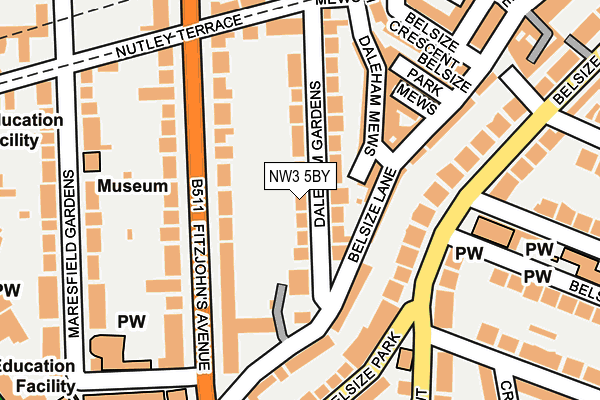 NW3 5BY map - OS OpenMap – Local (Ordnance Survey)