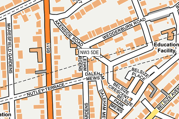 NW3 5DE map - OS OpenMap – Local (Ordnance Survey)