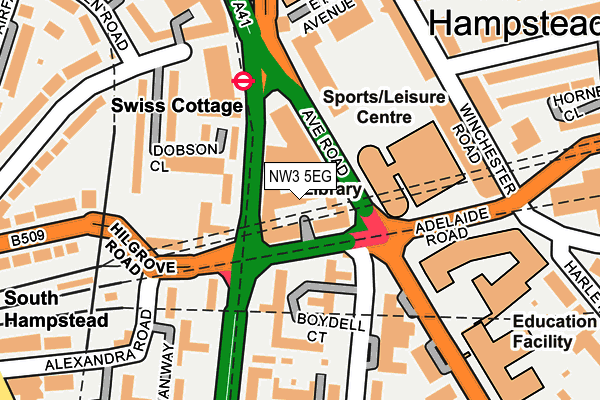 NW3 5EG map - OS OpenMap – Local (Ordnance Survey)