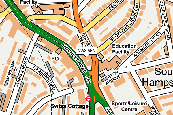 NW3 5EN map - OS OpenMap – Local (Ordnance Survey)