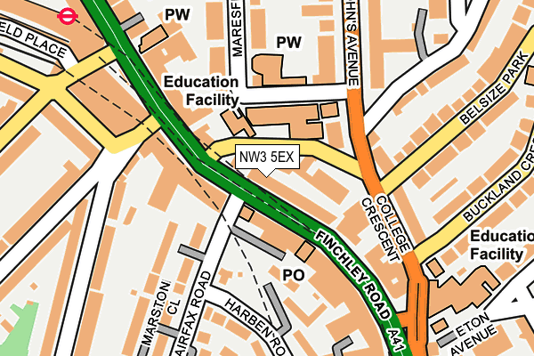 NW3 5EX map - OS OpenMap – Local (Ordnance Survey)