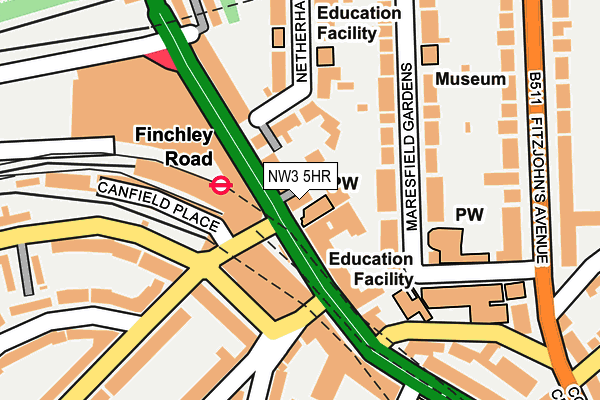 NW3 5HR map - OS OpenMap – Local (Ordnance Survey)
