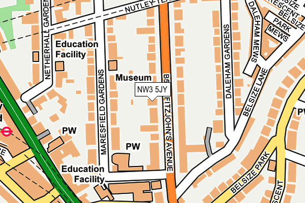 NW3 5JY map - OS OpenMap – Local (Ordnance Survey)