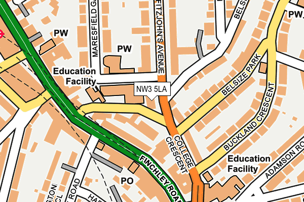 NW3 5LA map - OS OpenMap – Local (Ordnance Survey)