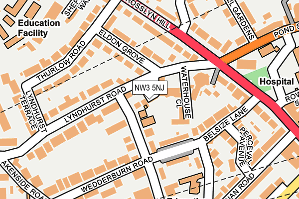 NW3 5NJ map - OS OpenMap – Local (Ordnance Survey)