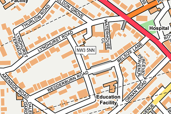 NW3 5NN map - OS OpenMap – Local (Ordnance Survey)