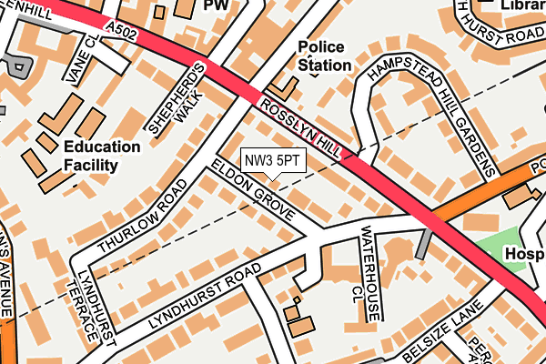 NW3 5PT map - OS OpenMap – Local (Ordnance Survey)