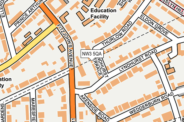 NW3 5QA map - OS OpenMap – Local (Ordnance Survey)