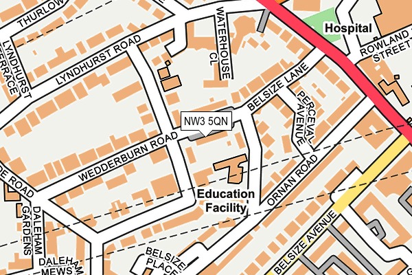 NW3 5QN map - OS OpenMap – Local (Ordnance Survey)
