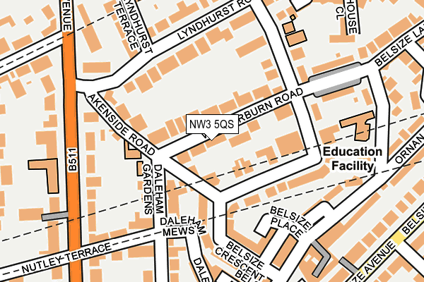 NW3 5QS map - OS OpenMap – Local (Ordnance Survey)