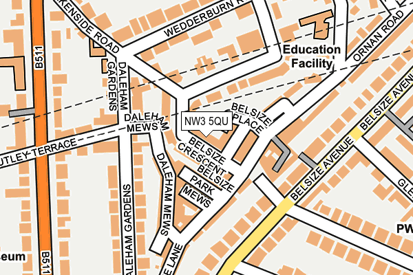 NW3 5QU map - OS OpenMap – Local (Ordnance Survey)