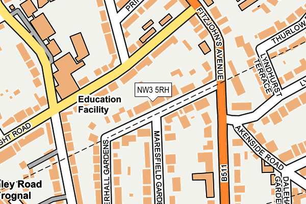 NW3 5RH map - OS OpenMap – Local (Ordnance Survey)