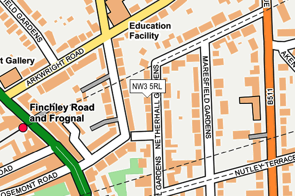 NW3 5RL map - OS OpenMap – Local (Ordnance Survey)