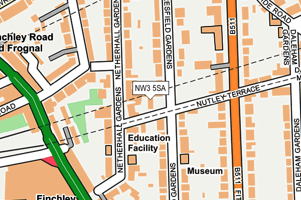 NW3 5SA map - OS OpenMap – Local (Ordnance Survey)