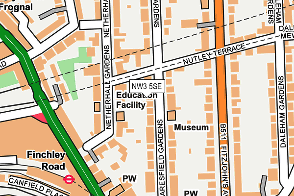 NW3 5SE map - OS OpenMap – Local (Ordnance Survey)