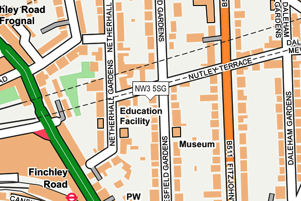 NW3 5SG map - OS OpenMap – Local (Ordnance Survey)