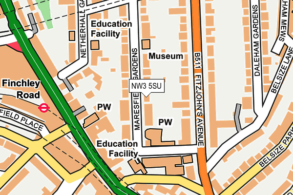 NW3 5SU map - OS OpenMap – Local (Ordnance Survey)