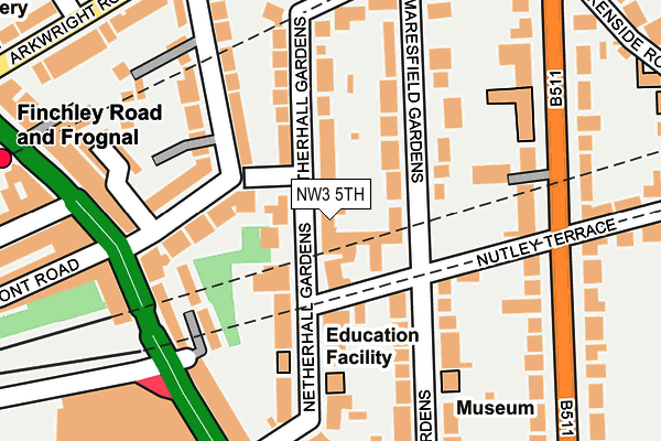 NW3 5TH map - OS OpenMap – Local (Ordnance Survey)