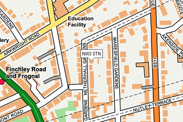 NW3 5TN map - OS OpenMap – Local (Ordnance Survey)