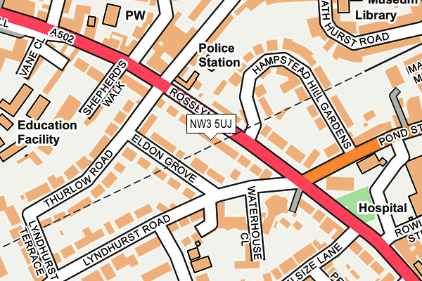 NW3 5UJ map - OS OpenMap – Local (Ordnance Survey)