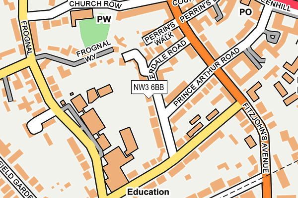 NW3 6BB map - OS OpenMap – Local (Ordnance Survey)