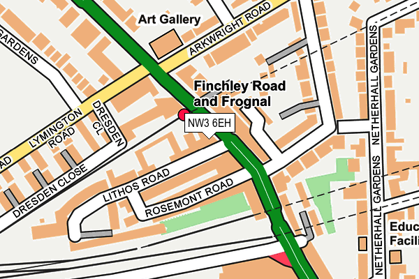 NW3 6EH map - OS OpenMap – Local (Ordnance Survey)