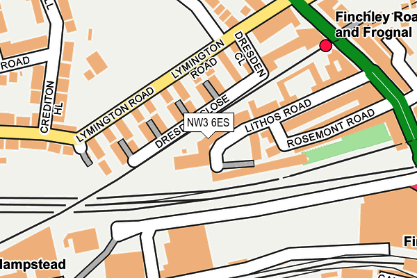 NW3 6ES map - OS OpenMap – Local (Ordnance Survey)
