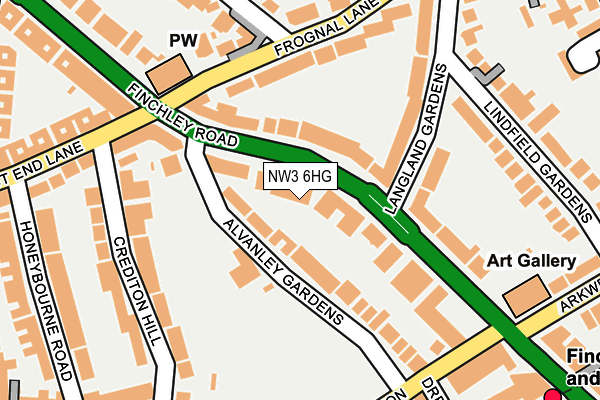 NW3 6HG map - OS OpenMap – Local (Ordnance Survey)