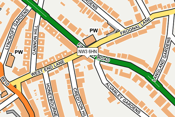 NW3 6HN map - OS OpenMap – Local (Ordnance Survey)