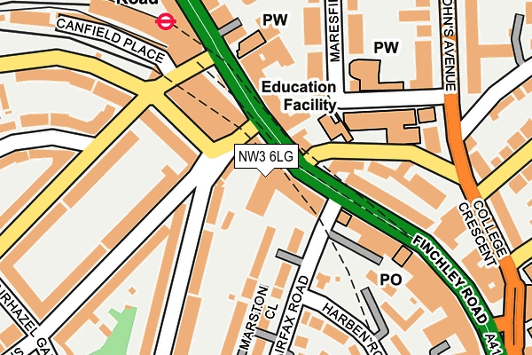 NW3 6LG map - OS OpenMap – Local (Ordnance Survey)