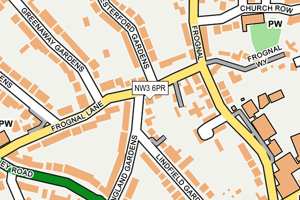NW3 6PR map - OS OpenMap – Local (Ordnance Survey)