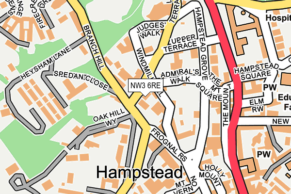 NW3 6RE map - OS OpenMap – Local (Ordnance Survey)