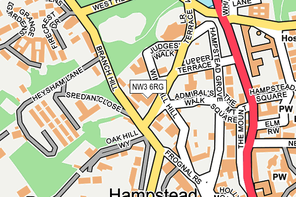 NW3 6RG map - OS OpenMap – Local (Ordnance Survey)